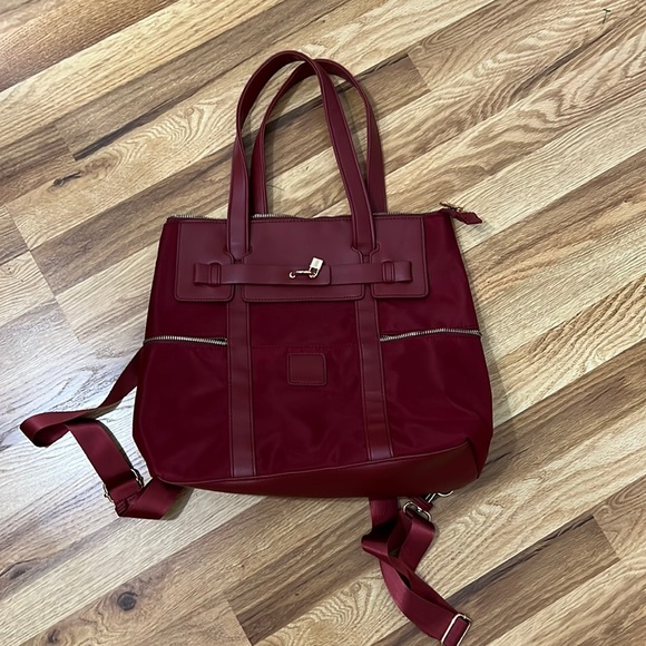dupe Bags Red Convertible Backpack Purse Poshmark